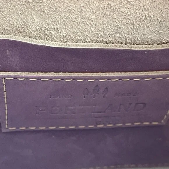 Portland Leather UNICORN Triangle Bag CHALK Lavender Purple White Brand New RARE - Picture 5 of 9